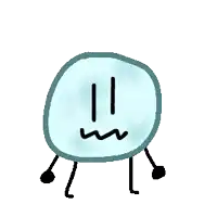 a cartoon drawing of a sphere with a face and arms and legs