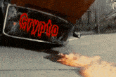 a car with the word crypto written on it