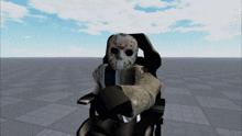 a jason voorhees character is sitting in a chair in a video game