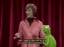 Julie Andrews Kermit GIF - Julie Andrews Kermit Lost GIFs