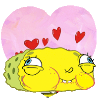 Spongebob Heart Sticker - Spongebob Heart Love Stickers