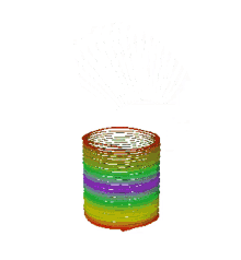 rainbow colorful spiral spring slinky