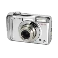 a silver fujifilm camera has a fujinon zoom lens on it