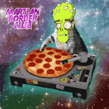 Martianborderclub Pizza GIF - Martianborderclub Pizza Cat GIFs