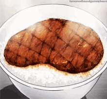 food wars shokugeki no soma steak food cooking anime