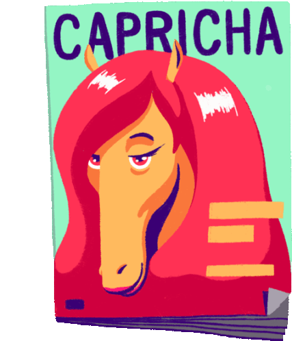Horse On Magazine Cover Entitled Capricha Sticker - Beauty Ride Capricha Google Stickers