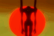 evangelion neon genesis unit01 sunset