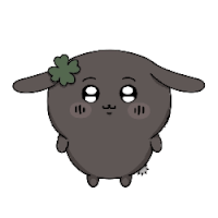 a cartoon sheep with a clover on its ear