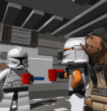 lego star wars clone troopers drinking coffee coffee cheers