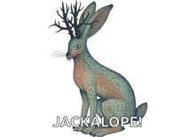 Jackalope Watercolor GIF