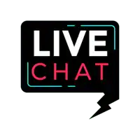 a live chat logo with a lightning bolt in the speech bubble