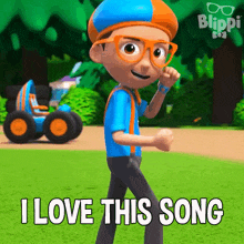 I Love This Song Blippi GIF - I Love This Song Blippi Blippi Wonders Educational Cartoons For Kids GIFs