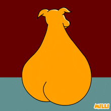 a cartoon drawing of a dog with the word milli on the bottom right