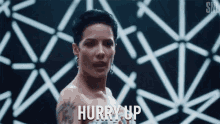 Hurry Up Halsey GIF - Hurry Up Halsey Saturday Night Live GIFs