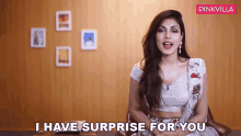 I Have Surprise For You Rhea Chakraborty GIF - I Have Surprise For You Rhea Chakraborty Pinkvilla GIFs