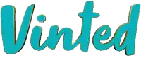 a blue and gold sign that says ' vinted ' on a white background