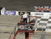 a race track with a sign that says las vegas