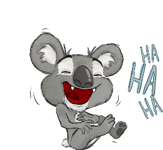 Hangouts Koala Sticker - Hangouts Koala Laughing Stickers