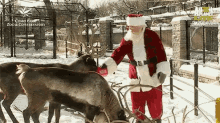 Santa Christmas GIF - Santa Christmas Deer GIFs