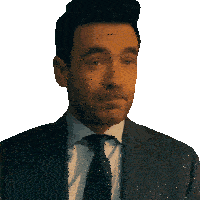 a man in a suit and tie is making a surprised face