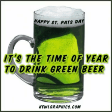 green beer happy st patricks day its time