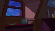 a cartoon of a woman wearing a sleep mask screaming