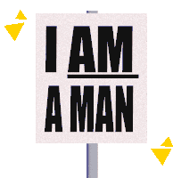 Moveon I Am A Man Sticker - Moveon I Am A Man Protest Stickers