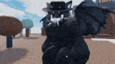 a cartoon character with wings and a hat has the letter b on his chest