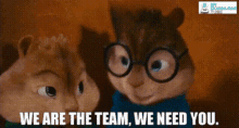 Alvin And The Chipmunks Simon GIF - Alvin And The Chipmunks Simon We Are A Team GIFs