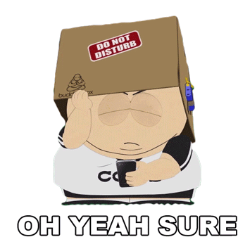 Oh Yeah Sure Eric Cartman Sticker - Oh Yeah Sure Eric Cartman South Park Stickers