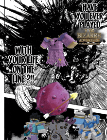 a poster that says have you ever played bizarre adventure on the top
