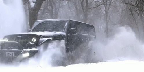 jeep stuck in snow