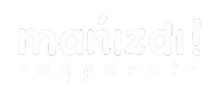 a black and white logo for manizdi !