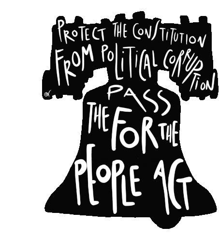 Political Corruption Pass The For The People Act Sticker - Political Corruption Pass The For The People Act Liberty Bell Stickers
