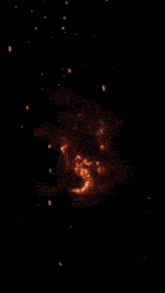 a close up of an explosion in space