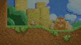 a video game scene with a stage 1 sign in the middle