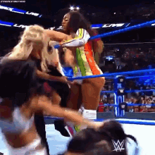 Charlotte Flair Shoves GIF - Charlotte Flair Shoves Naomi GIFs
