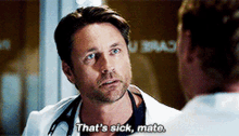 Greys Anatomy Nathan Riggs GIF - Greys Anatomy Nathan Riggs Thats Sick Mate GIFs