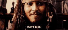 Jack Sparrow Rhum Is Good GIF - Jack Sparrow Rhum Is Good Pirates Of The Caribbean GIFs