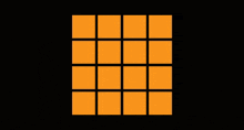 a window with a lot of orange squares on it
