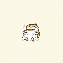 a cartoon drawing of a duck with a bandage on its head