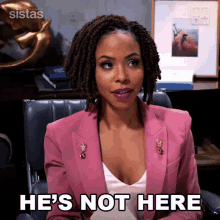 Hes Not Here Andrea Barnes GIF - Hes Not Here Andrea Barnes Sistas GIFs