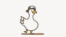 dancing cute duck duck cartoon