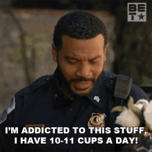 Im Addicted To This Stuff I Have10to11cups A Day GIF - Im Addicted To This Stuff I Have10to11cups A Day Sergeant Lane GIFs