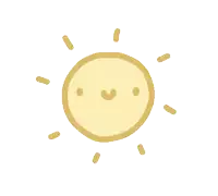 a cartoon drawing of a sun with a face