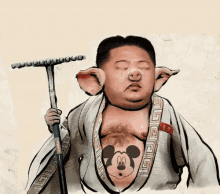 豬八戒 北韓 米奇 豬 胖子 金正恩 GIF