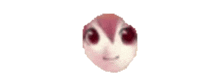 a cartoon character with red eyes and black arms .