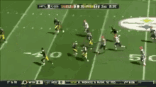 a football game is being played between the nfl and the cbs