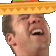 a man wearing a sombrero is laughing with his eyes closed .