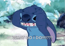 a cartoon character is crying and asking what do i do !!!